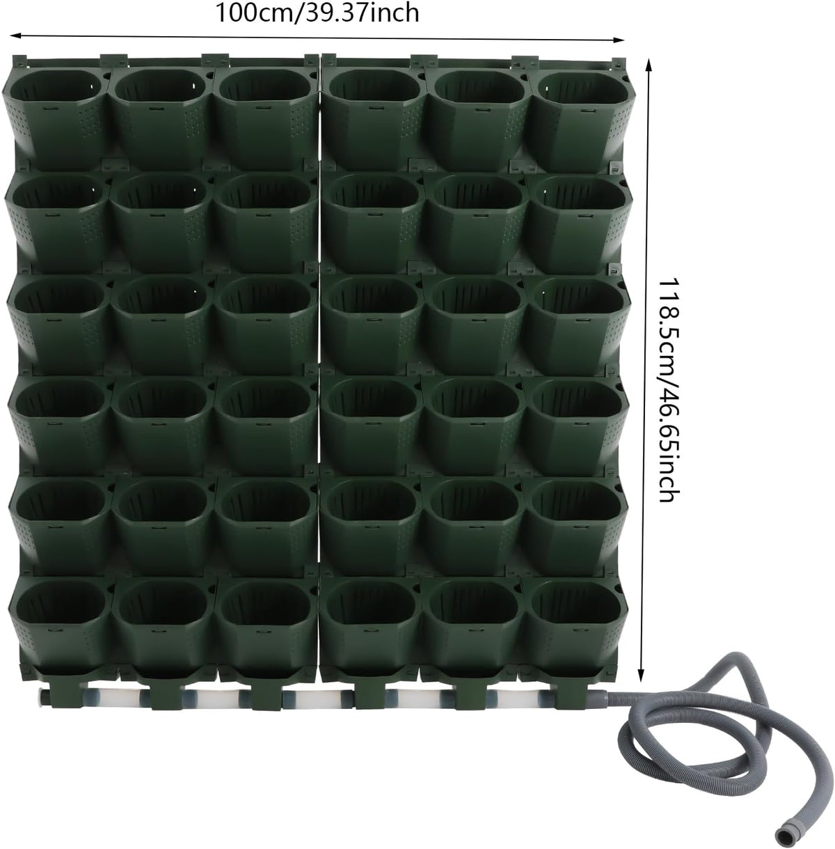 36 Pockets Hanging Planter Bags, Vertical Wall Mounted Plant Planting Grow Bags, Stackable Wall