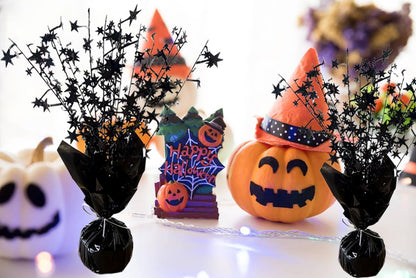 6 Pack Halloween Decoration Indoor Metallic Foil Spray Centerpiece Star Table Decoration Burst