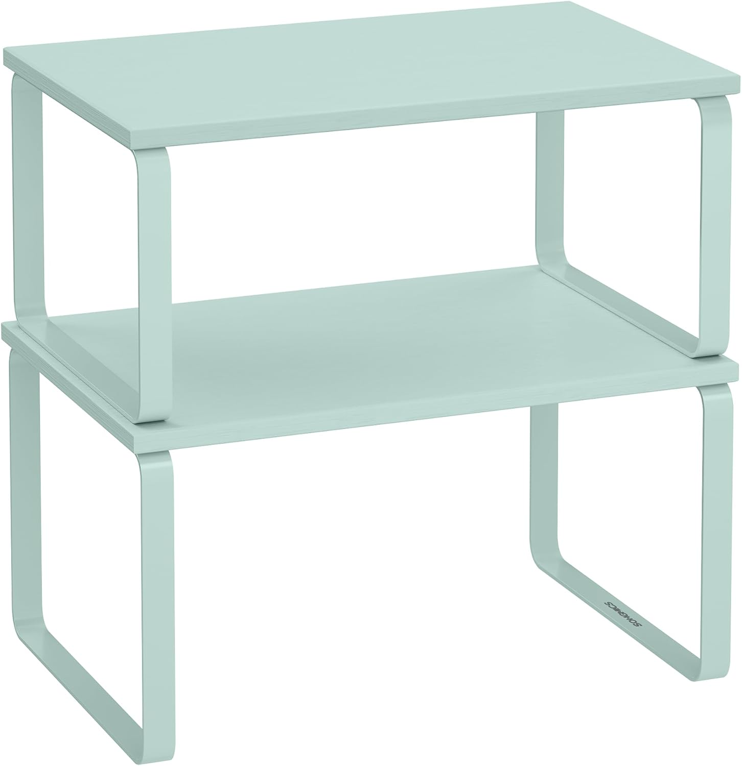 SONGMICS Cabinet Organizer Shelf, Set of 2 Kitchen Counter Shelves, Kitchen Storage, Spice Rack