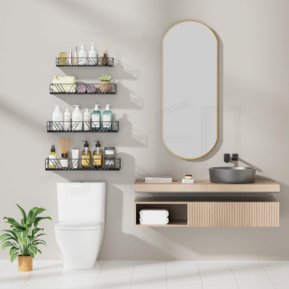 Floating Shelves for Wall Set of 4, Different Sizes Mounted Wood Floating Shelf, Wall Shelves for