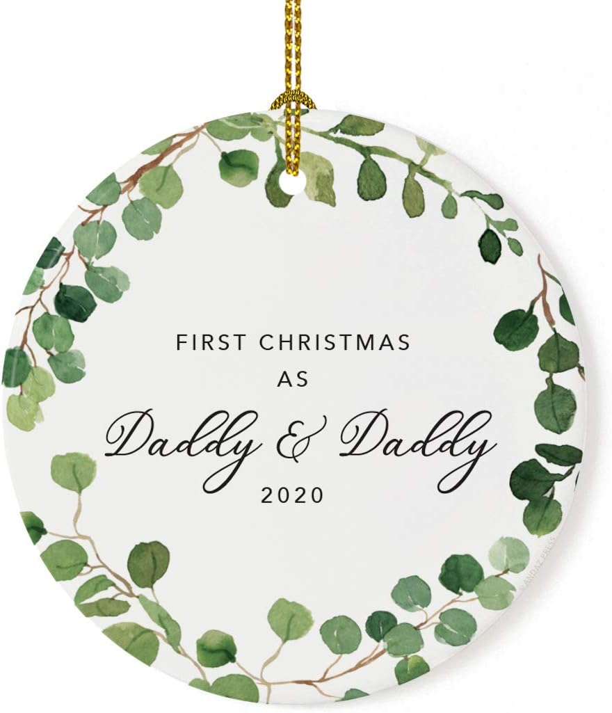 Andaz Press Custom Year Round Ceramic Porcelain Christmas Tree Ornament Keepsake Collectible Gift