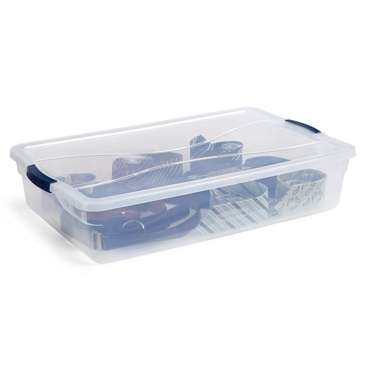 Rubbermaid Cleverstore 42 Quart Stackable Plastic Storage Container Organizer Bin with Latching