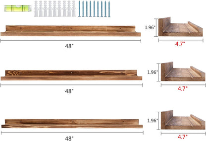 AZSKY Picture Ledge Shelf Wall Ledge Floating Shelves for Photo Frames Kids Book Shelves Wall