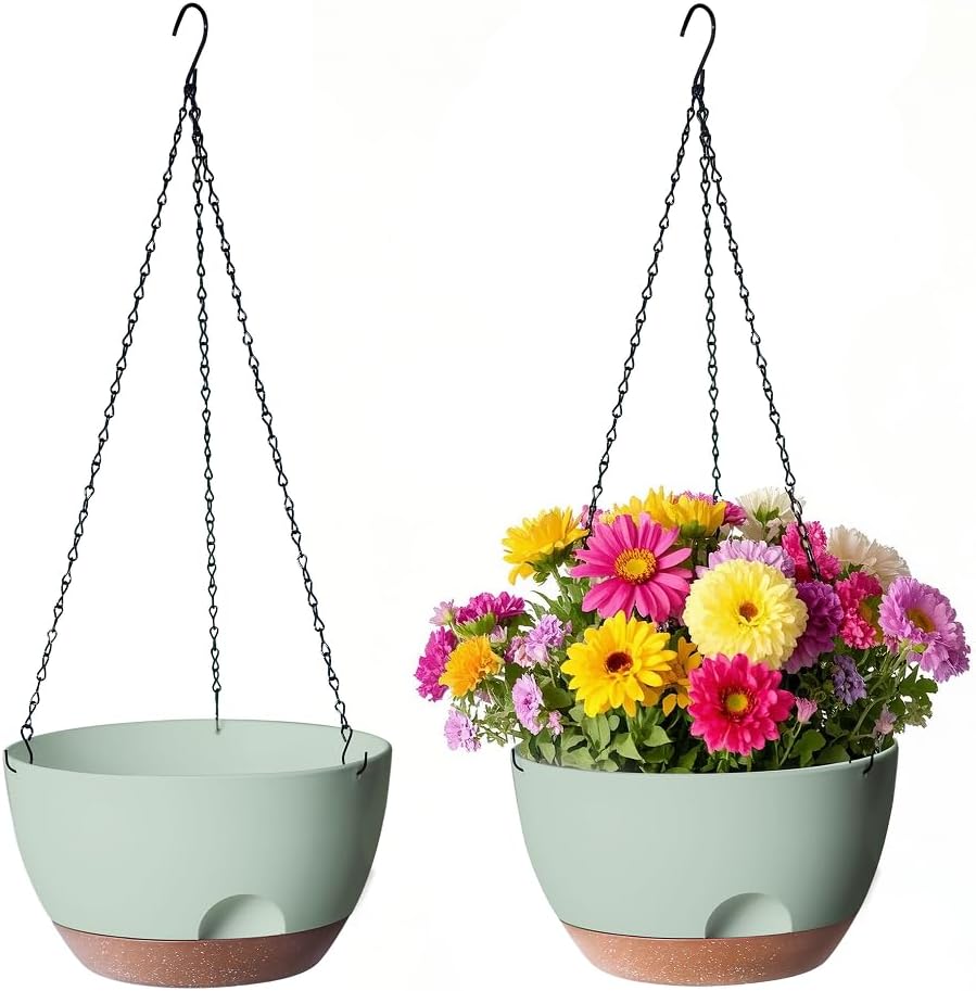12 Inch Hanging Baskets for Plants Outdoor, Hanging Planters for Indoor Outdoor Plants, Hanging
