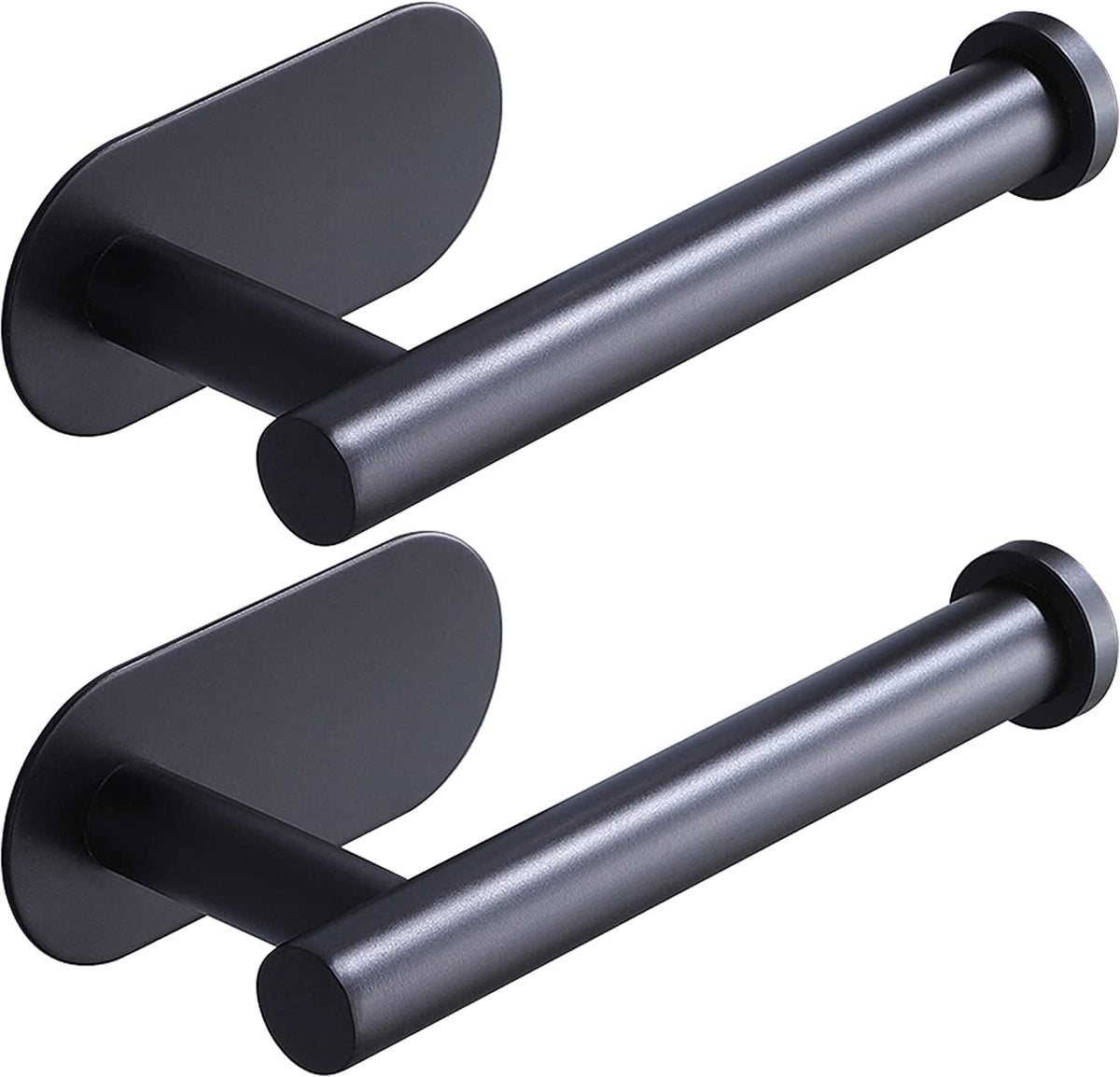 Toilet Paper Holder,Matt Black, Wall Mount,Upgraded Adhesive Toilet Paper Roll Holder,no