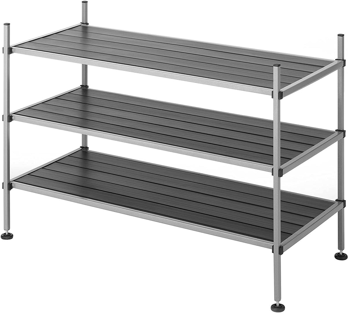 Whitmor 3 Tier Closet Storage Shelves - Shoe Rack and Home Organizer