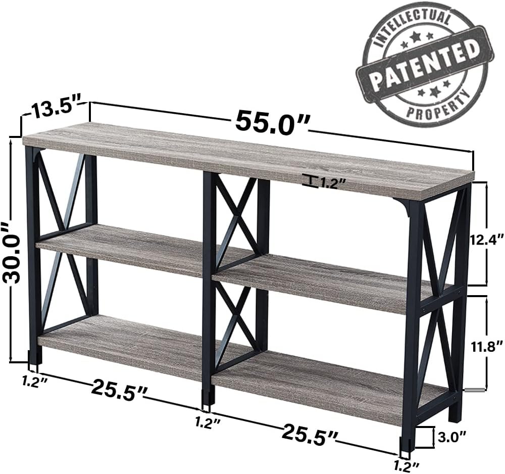 LVB Rustic Sofa Table, Farmhouse Console Table for Living Room, Hallway entryway Table with