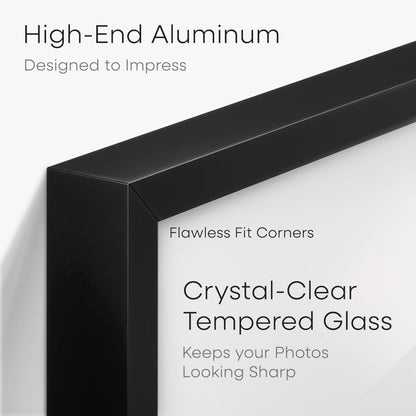 Homeforia Black Diploma Frame 8.5 x 11, High End Metal 8.5x11 Certificate Frames, 11x8.5 inch