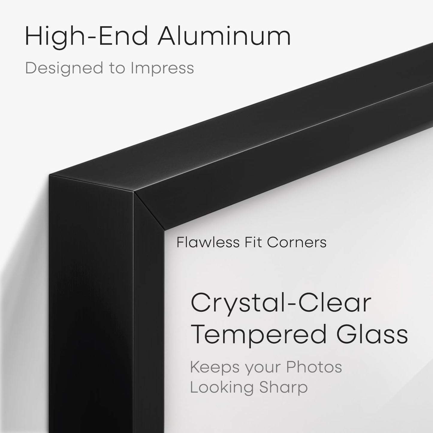 Homeforia 5x10 Business License Frame Black, High End Metal 5 x 10 Document Certificate Frame with