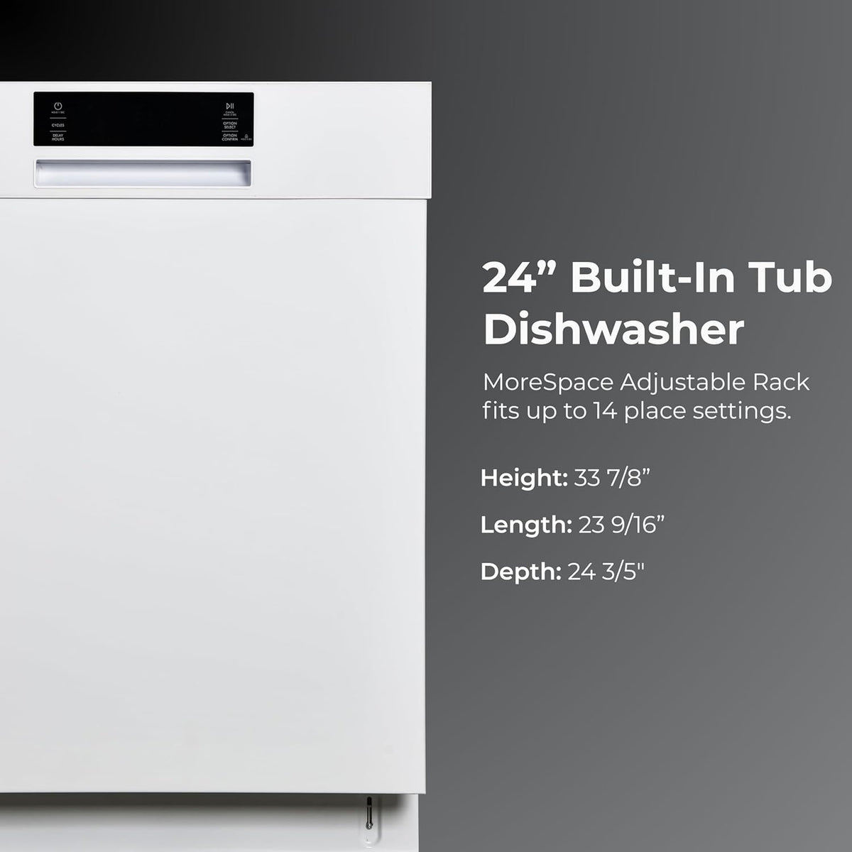 Kenmore 24" Built-in Stainless Steel Tub Dishwasher SmartWash, UltraWash, SmartDry Plus, MoreSpace