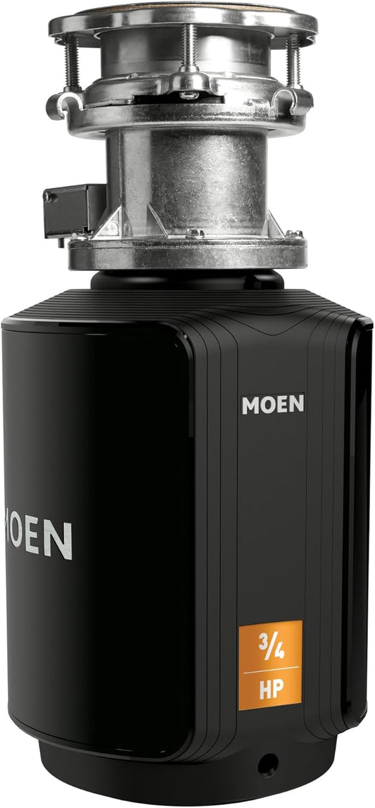 Moen Host Series Garbage Disposal for Kitchen Sink with Power Cord, Control Activation, Sound