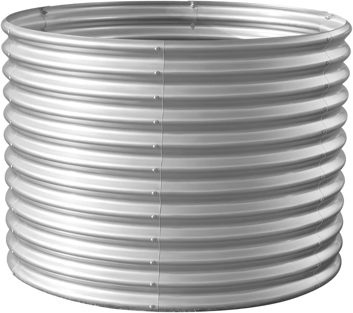 Land Guard 3×3×3ft Galvanized Raised Garden Bed Kit, Round Galvanized Planter Raised Garden Boxes