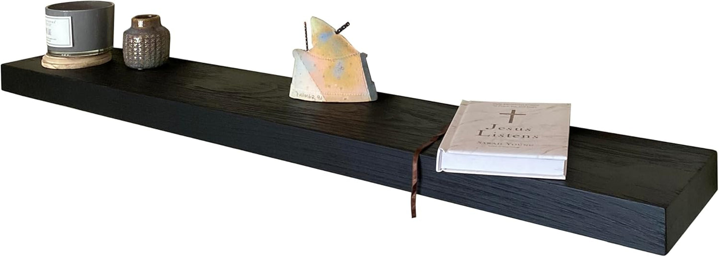 joelsantiques 60 Inch Wooden Floating Shelves for Wall - 60x8x2 in - Made of Natural Wood - Long