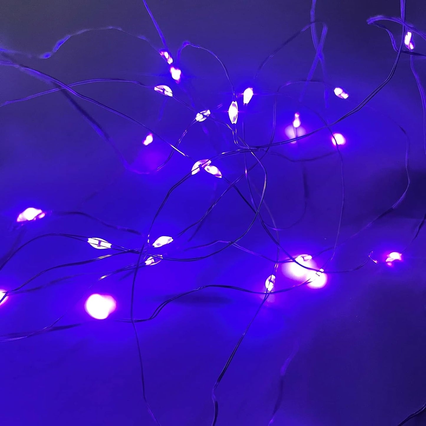 4-Pack 50 LED Fairy Lights Battery Operated with Timer, 16FT Waterproof Halloween String Lights