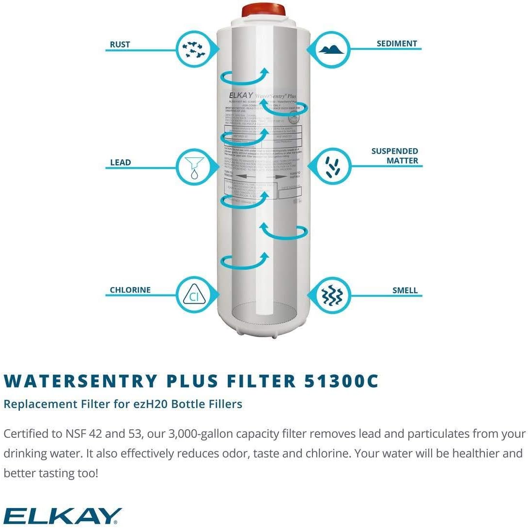Elkay LZSG8WSK EZH2O Wall Mounted Drinking Fountain and Hands Free Bottle Filling Station with