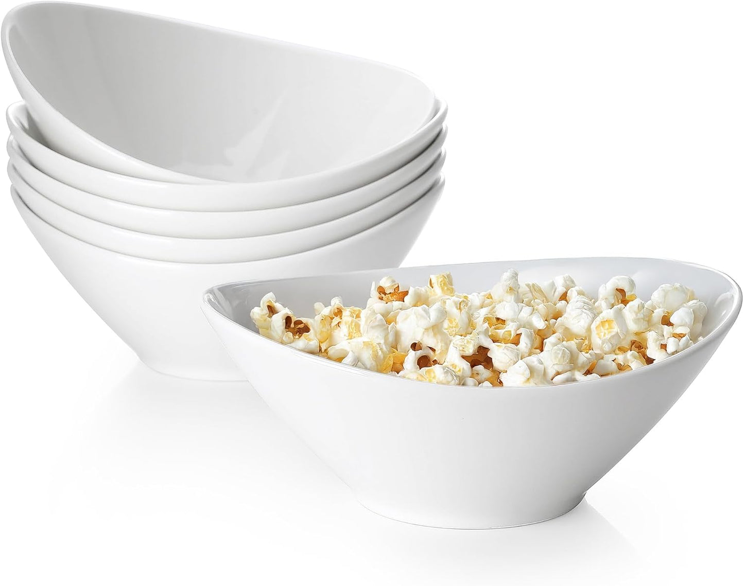 Teocera 6 Inch Ceramic Breakfast Bowls Set of 6, 10 Ounce Small Yogurt Bowls for Salad, Soup