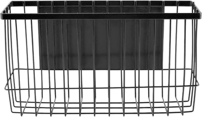 Magnetic Storage Basket Organizer for Fridge & Kitchen, 11lb Capacity Essentials Holder, No Tools