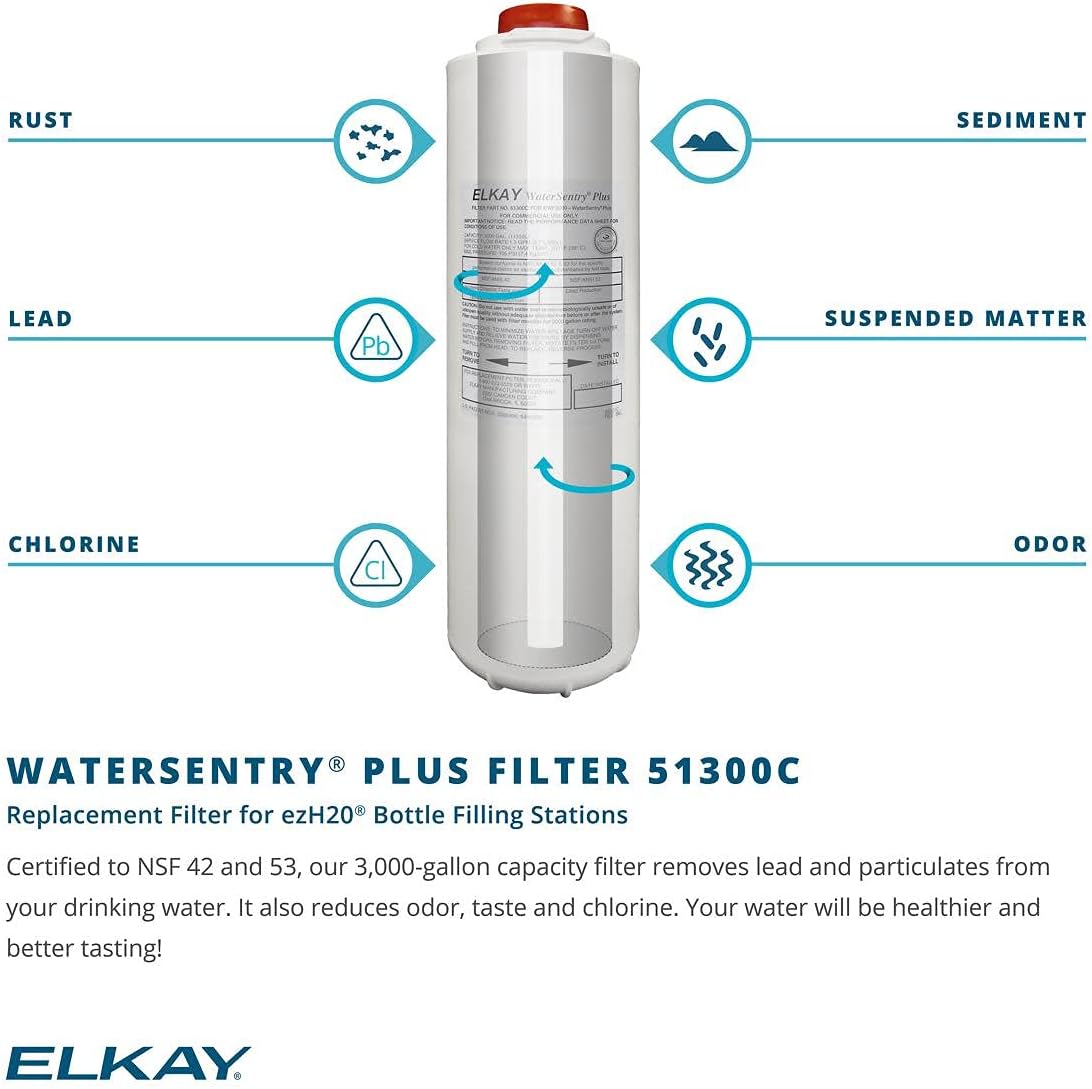 Elkay EZO8WS EZH2O Refrigerated Single Drinking Fountain with Bottle Filling Station and Hands Free