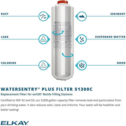 Elkay EZO8WS EZH2O Refrigerated Single Drinking Fountain with Bottle Filling Station and Hands Free