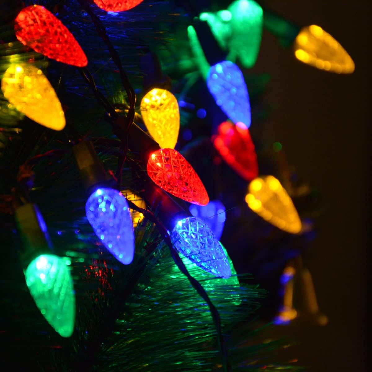 Solar Christmas Tree Lights Outdoor Solar Christmas Lights for Christmas Decorations, 100 LED C6
