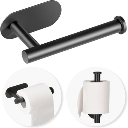 Toilet Paper Holder,Adhesive,Matt Black,Wall Mount,Toilet Paper Roll Holder,no