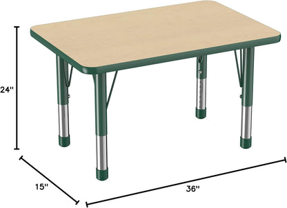 Factory Direct Partners FDP Rectangle Activity School and Classroom Kids Table (24 x 36 inch)