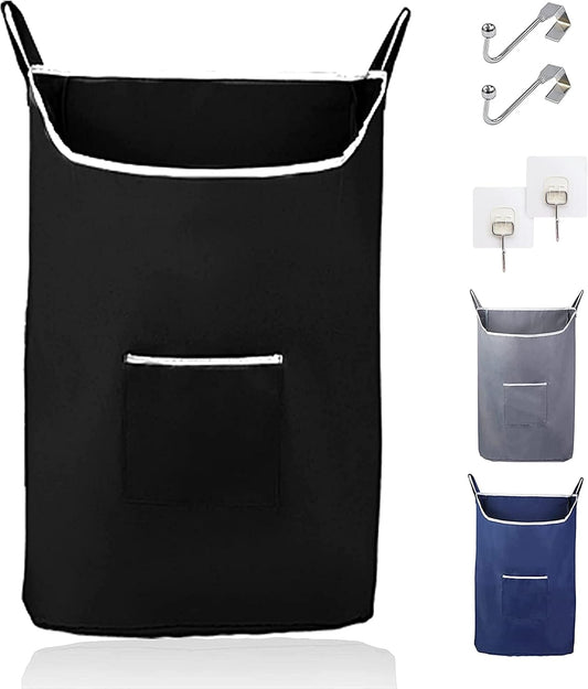 The Fine Living Co. X-Large Hanging Laundry Hamper with Over Door Hooks & Adhesive,Durable Space