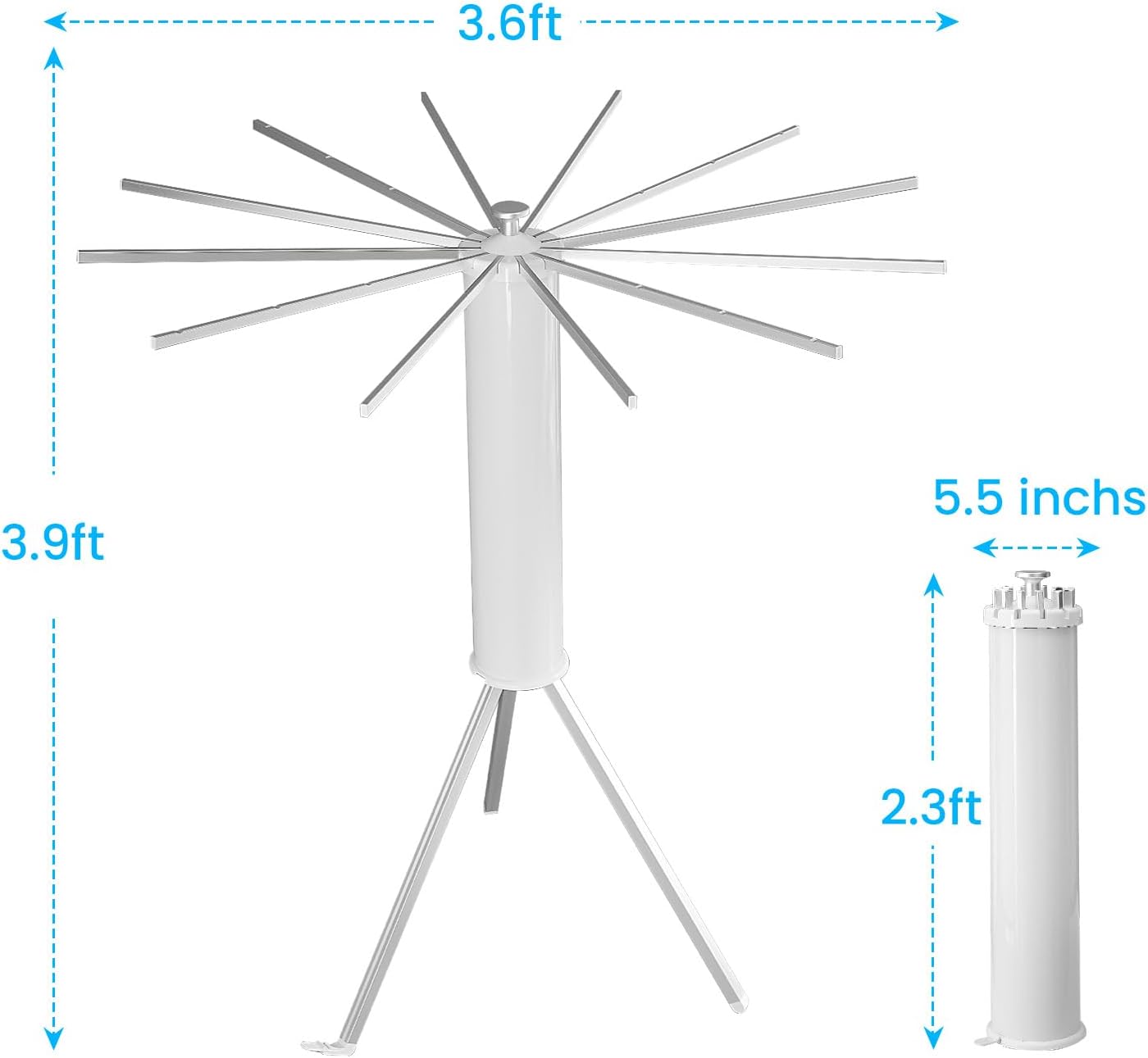 JOOM Tripod Clothes Drying Rack, Garment Rack Portable and Foldable Space Saving Laundry Drying