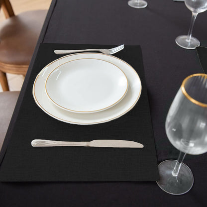 Cloth Placemats Set of 8, Linen Type Fabric Placemats Machine Washable Heat Resistant Placemats