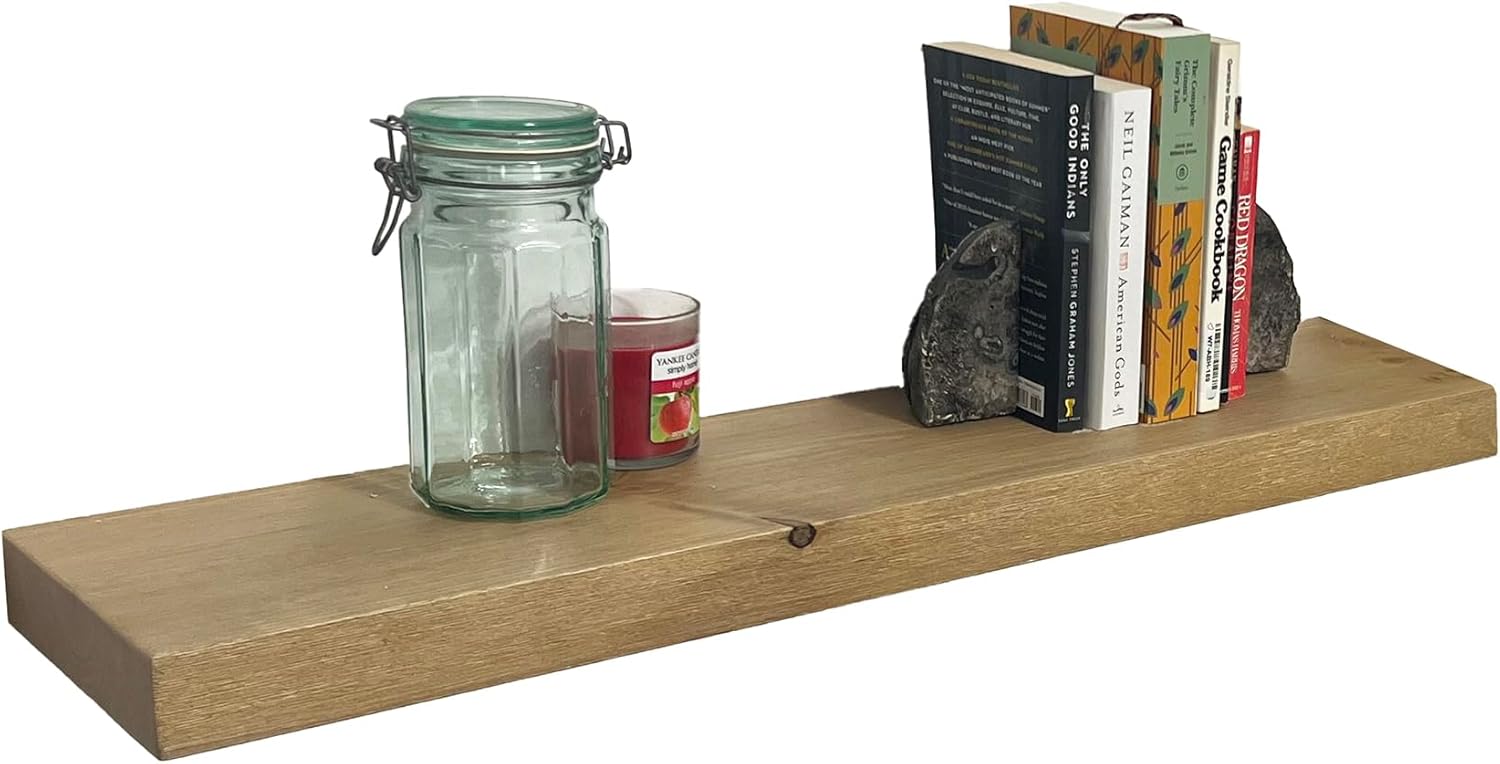 joelsantiques 36 Inch Wooden Floating Shelves for Wall - 36x6x2 in - Made of Natural Wood - Long