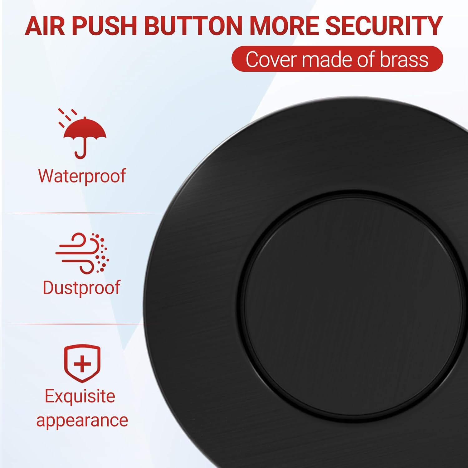 APIELE Garbage Disposal Air Switch Kit, Sink Top Push Button Switch for Food Waste Disposer, UL