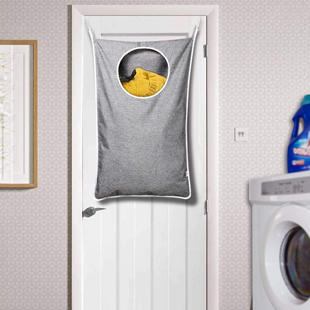 KEEPJOY Saves Space Door-Hanging Laundry Bag,Door Hanging Laundry Hamper with 2 Different Types of