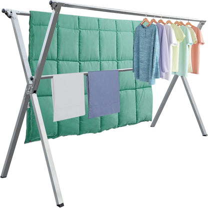 Clothes Drying Rack Folding Indoor Outdoor, Foldable Portable Laundry Drying Rack, Heavy Duty