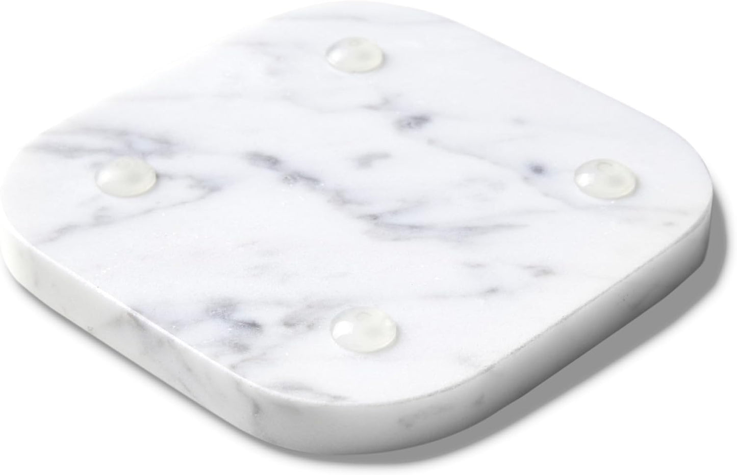 𝐋𝐮𝐱𝐮𝐫𝐲 𝐈𝐭𝐚𝐥𝐢𝐚𝐧 100% Marble Tile Coasters – Set of 4 – Square Modern Bar Coasters for