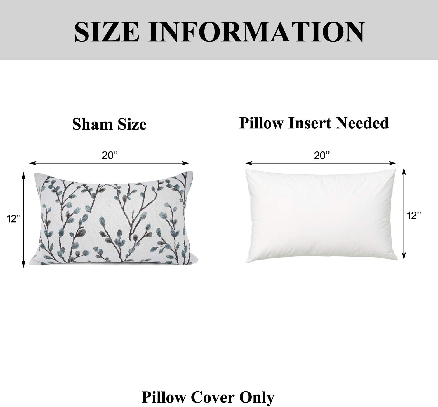 YOUR SMILE Classical Embroidery Jacquard Farmhouse Oblong Rectangle Chenille Teal Leaf Decorative