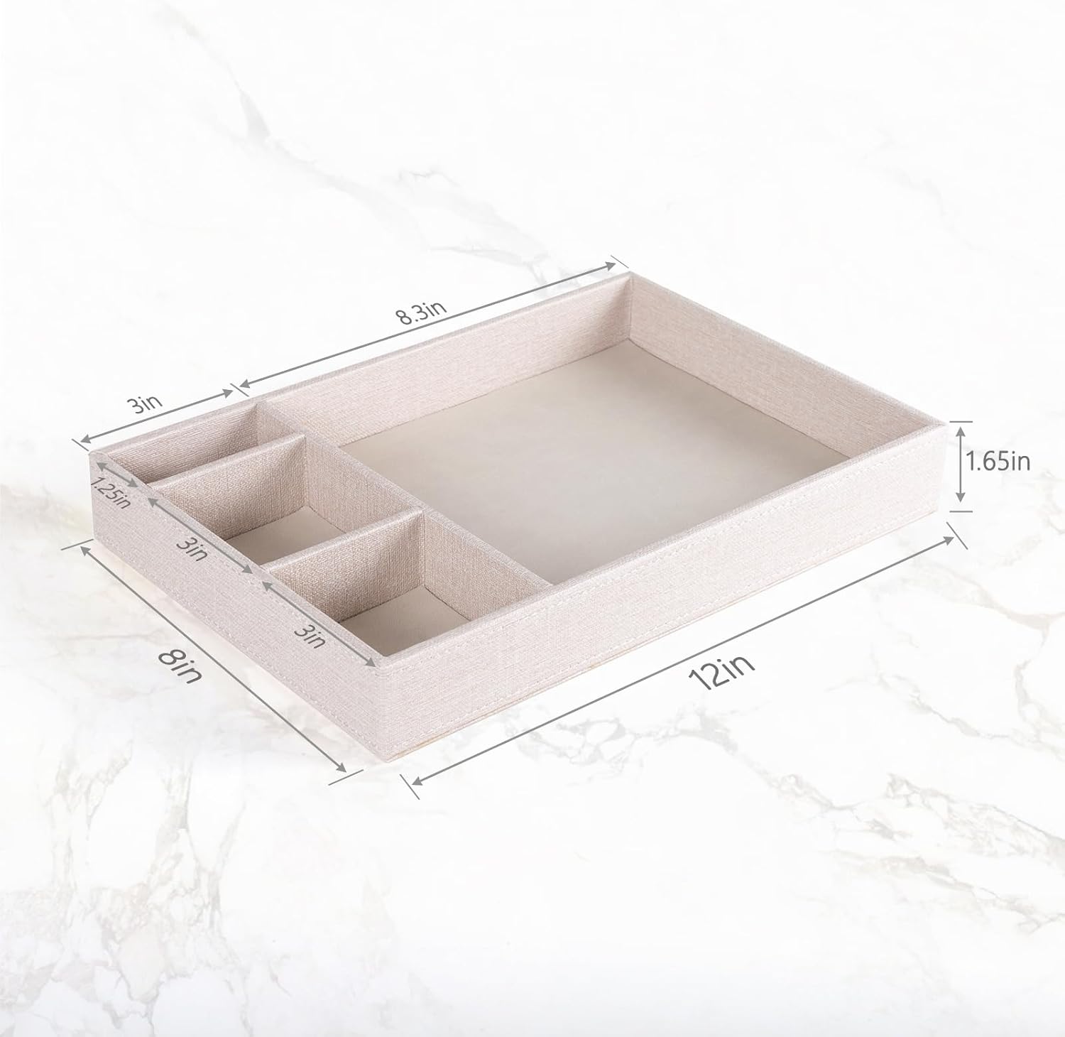 Desktop Storage Organizer, Nightstand or Dresser Organizer, Valet Tray, Entry Table Organizer, 4