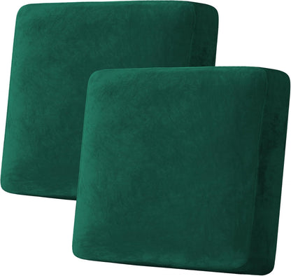 H.VERSAILTEX Velvet Stretch Couch Cushion Cover Plush Cushion Slipcover Cushion Furniture Protector
