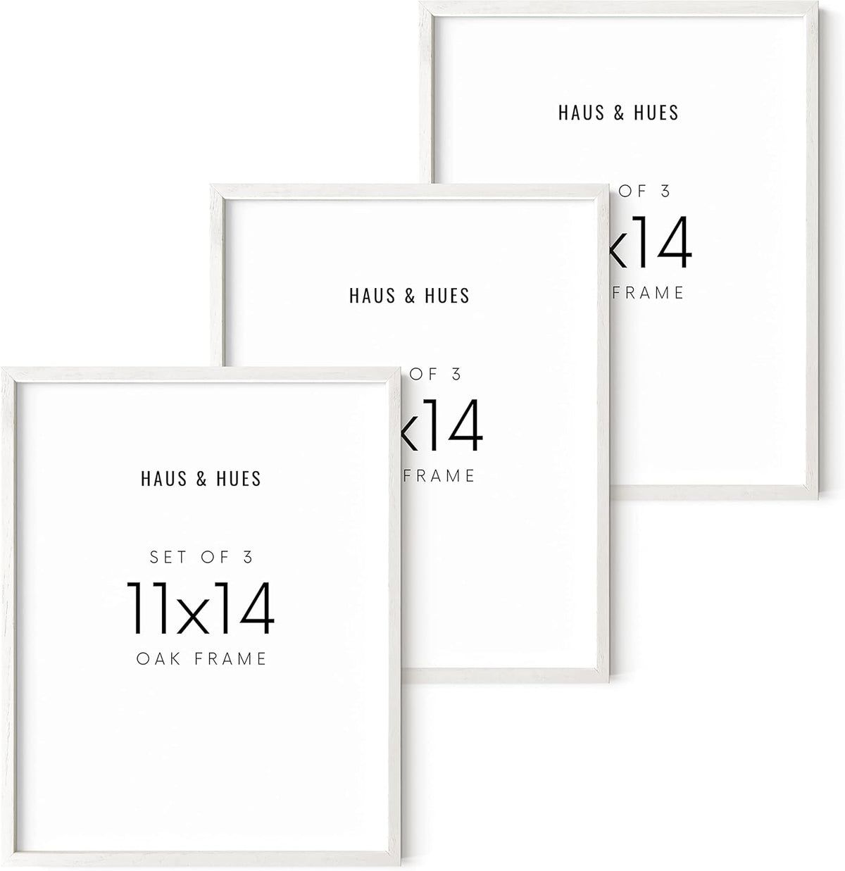 HAUS AND HUES 11x14 White Frames- Set of 3 11x14 Picture Frames White Gallery Wall Frame Set