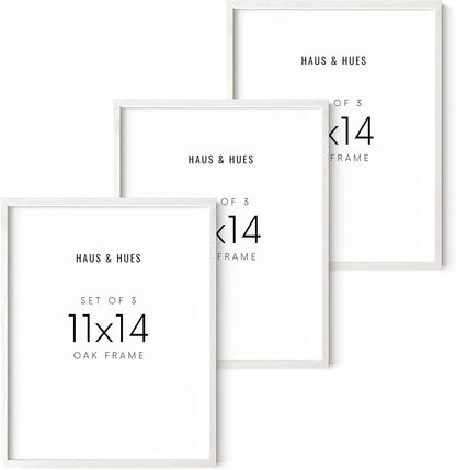 HAUS AND HUES 11x14 White Frames- Set of 3 11x14 Picture Frames White Gallery Wall Frame Set