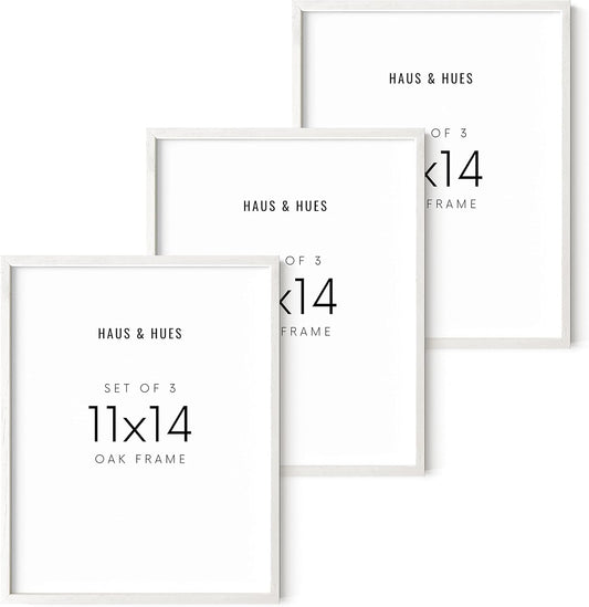 HAUS AND HUES 11x14 White Frames- Set of 3 11x14 Picture Frames White Gallery Wall Frame Set
