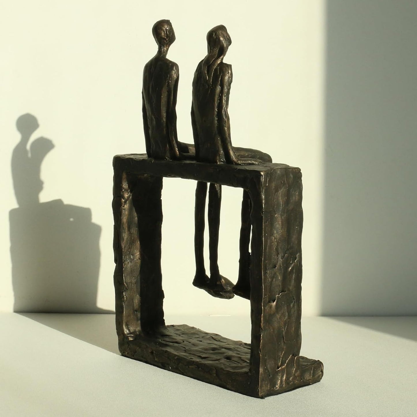 Lukitas Abstract Couple Statue Home Decor - Handcrafted Decorative Ornament for Living Room Office