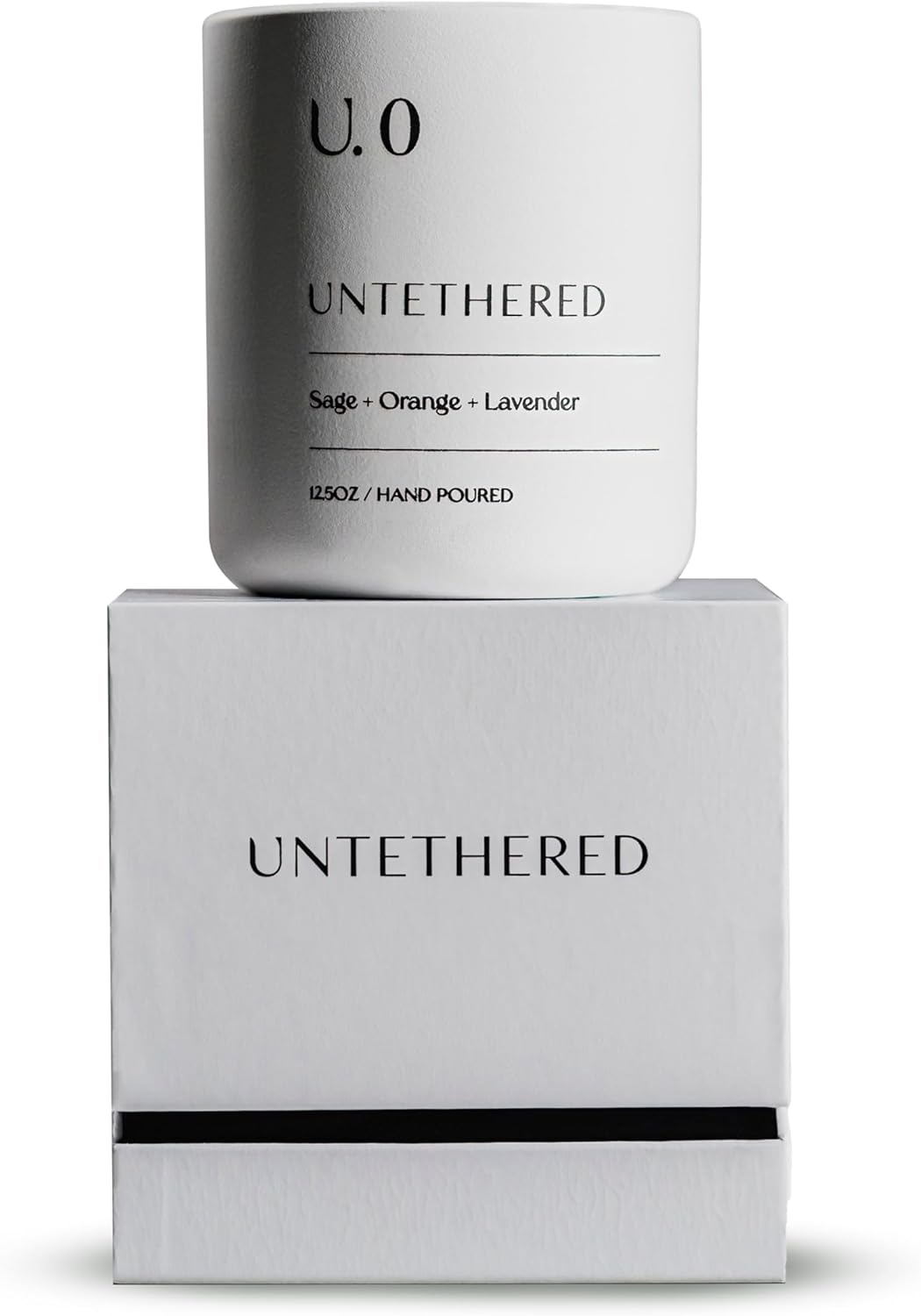 U.0 Luxury Scented Candle – Sage, Orange & Amber | Hand-Poured in USA with 100% Natural Coconut &