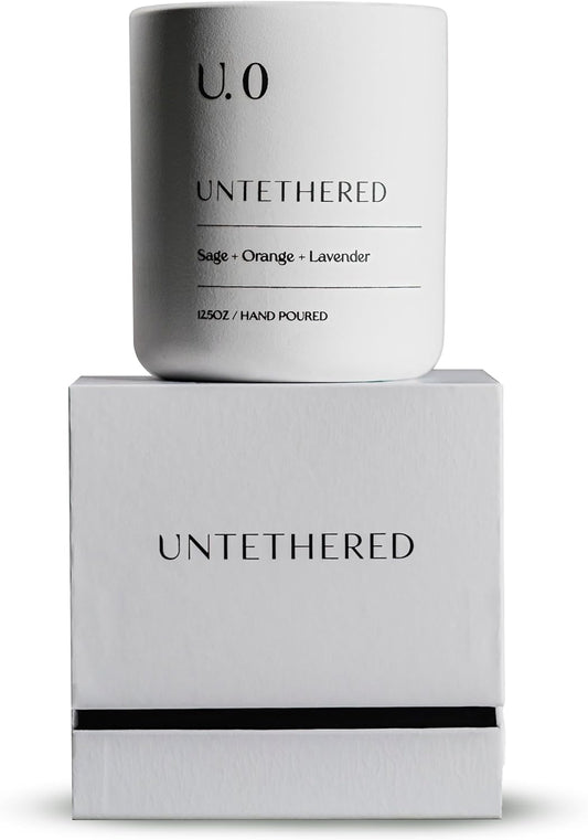 U.0 Luxury Scented Candle – Sage, Orange & Amber | Hand-Poured in USA with 100% Natural Coconut &