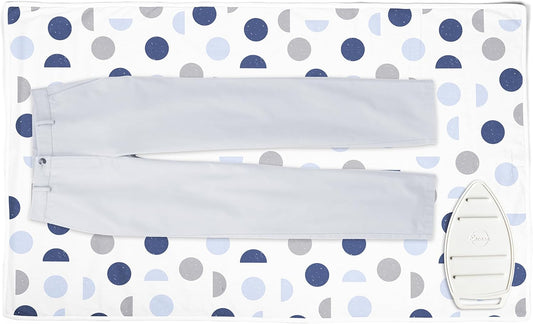 Encasa XO Ironing Mat/Pad (Large 48"x28") with 3mm Padding & Silicone Iron Rest for Steam Pressing