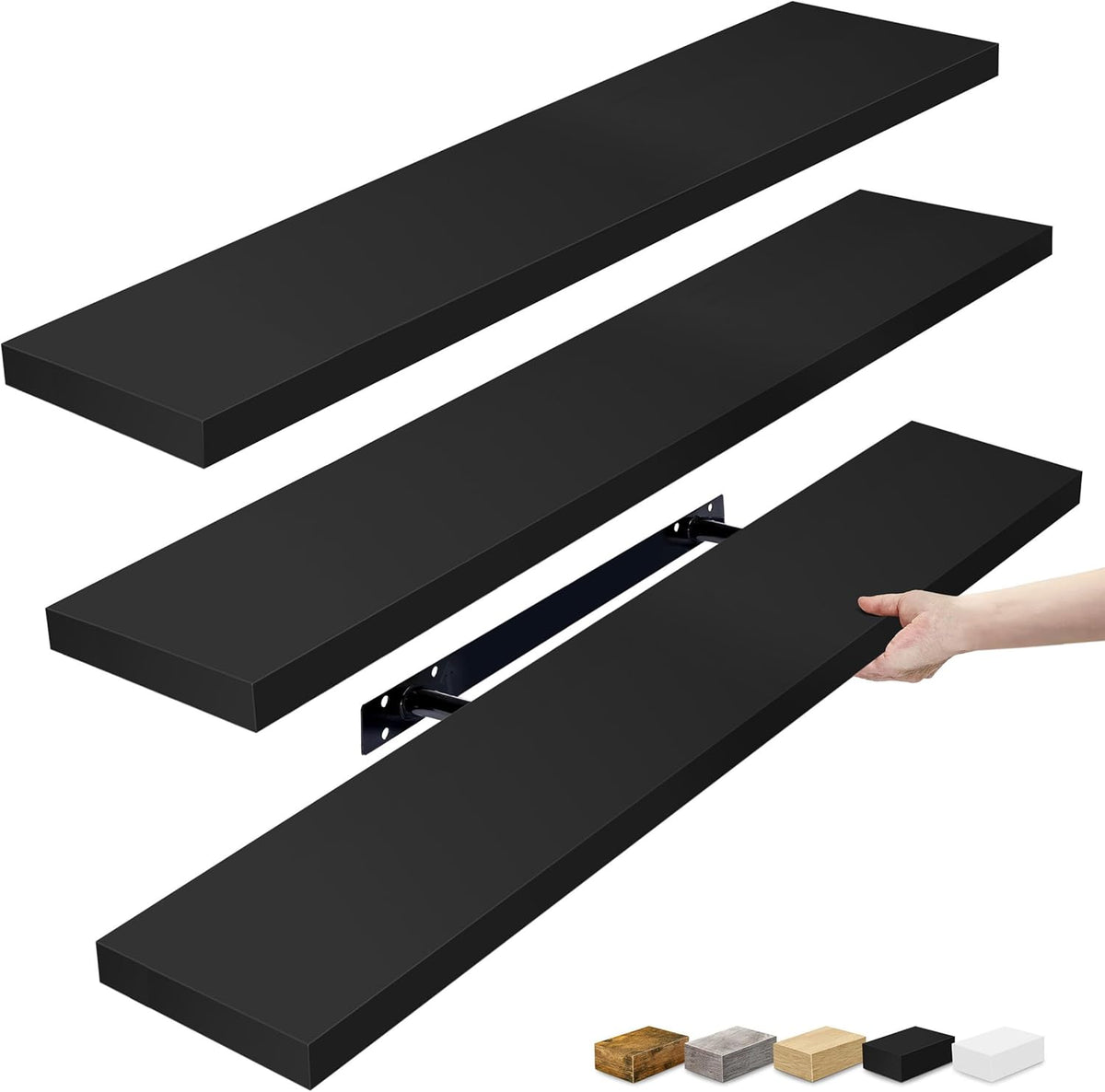 Sorbus Floating Shelves for Wall - 35 Inch Long Bathroom Shelves, Wall Decor for Bedroom, Kitchen