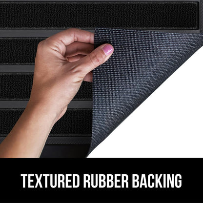 GORILLA GRIP 100% Waterproof All-Season WeatherMax Doormat US Designed Natural Rubber, Stain and