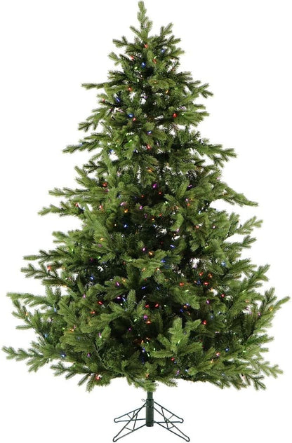Fraser Hill Farm 6.5-Ft. Foxtail Pine Artificial Christmas Tree with Dual Multicolor & Warm White