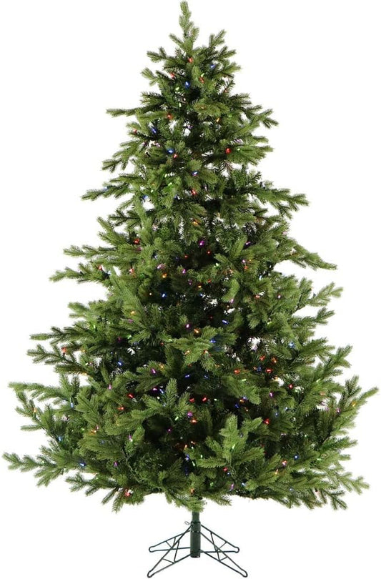 Fraser Hill Farm 6.5-Ft. Foxtail Pine Artificial Christmas Tree with Dual Multicolor & Warm White