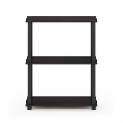 Furinno TURN-S-TUBE Storage Shelves, 3-Tier Book Shelf, Corner Shelf, Toolless Open Shelves, for