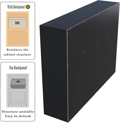 12-Cube Storage Shelf Bookcase - Wooden 3-Tier Floor Standing Open Bookshelf for Home and Office
